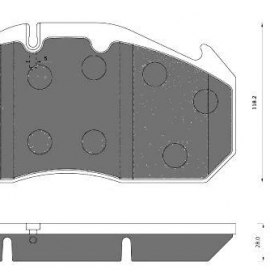 Колодки тормозні SETRA/MAN/MERCEDES     TRW/MERITOR